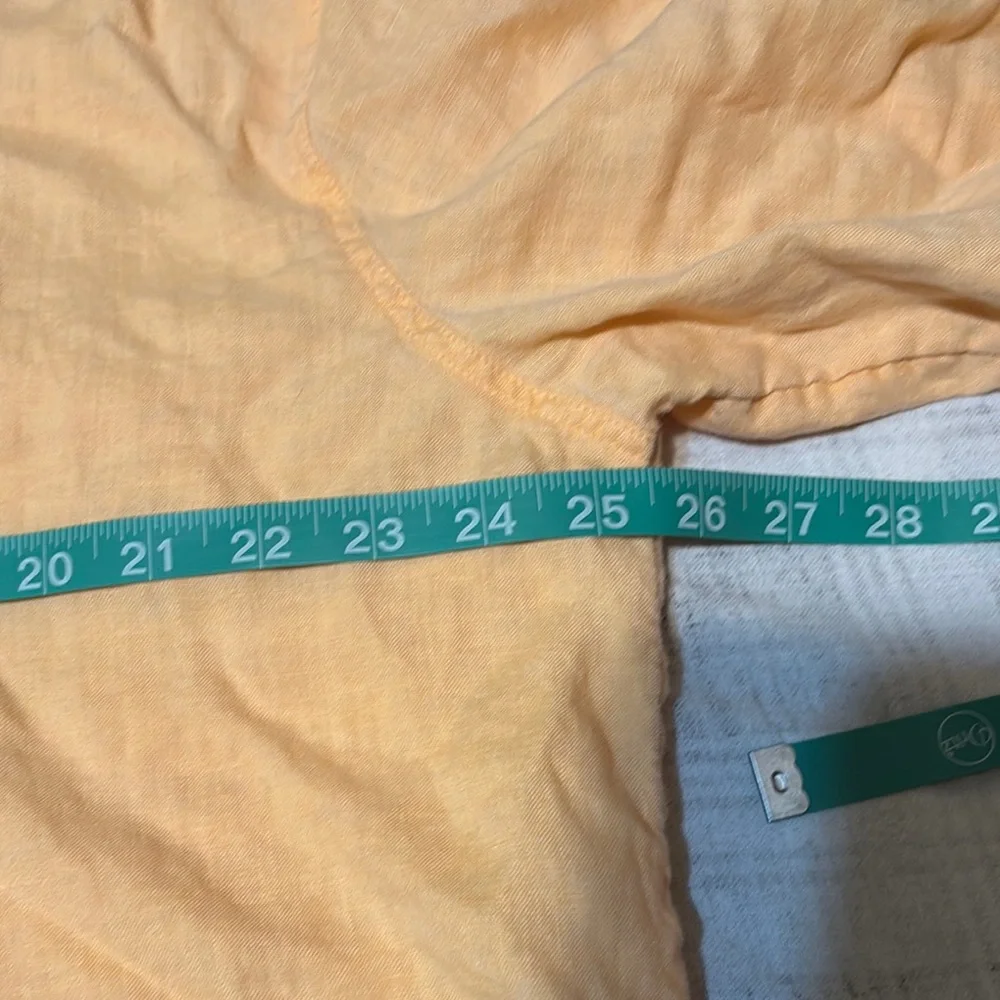 J. Jill Linen Orange Button Down Shirt (bin C ) - Picture 4 of 4
